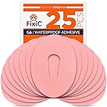 FixiC - Adhesive Patches for G6 - 25 Pack Premium Waterproof Adhesive Patches - Pre-Cut Back Paper - Adhesive Patch for G6 - Long Fixation! (Pink)