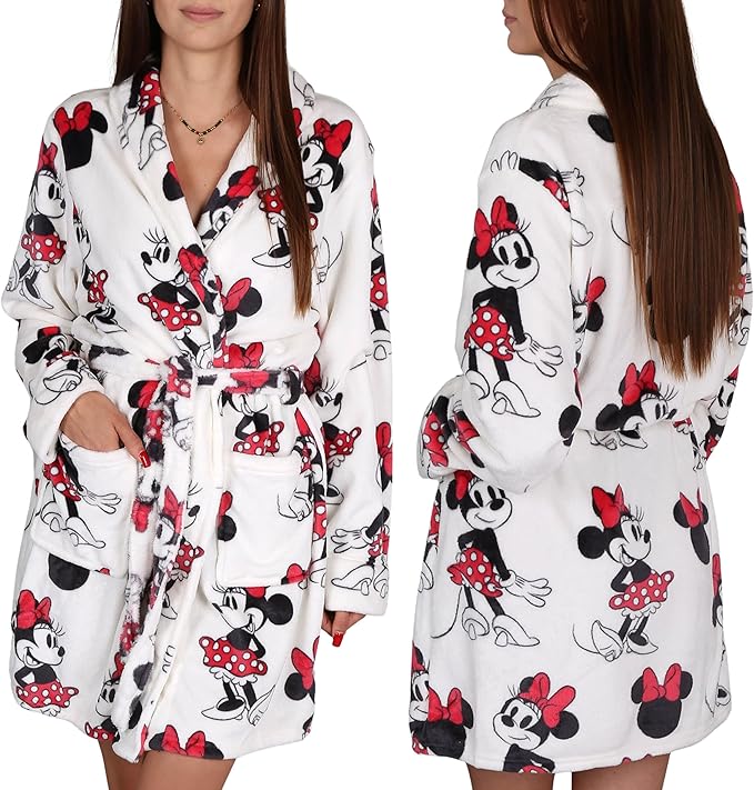 Hello Kitty Sanrio badjas voor dames, tieners, nachtkleding met capuchon, zakken, Kawaii fleece, badjas, loungewear, cadeaus voor vrouwen, Roze Hello Kitty, XXL