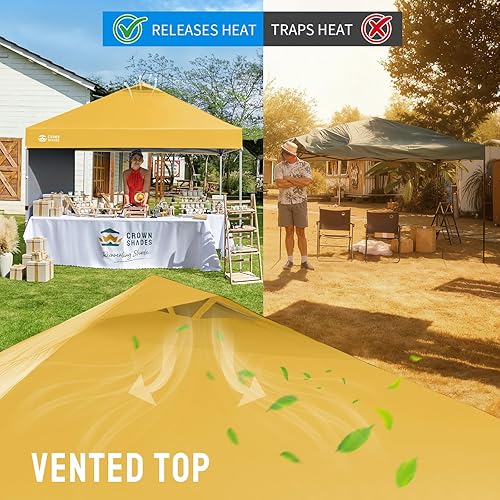Miniatura 146 de CROWN SHADES - Toldo desplegable de 10 x 10 pies con 1 pared lateral, tienda de campaña de playa que se arma con solo presionar un botón, glorieta