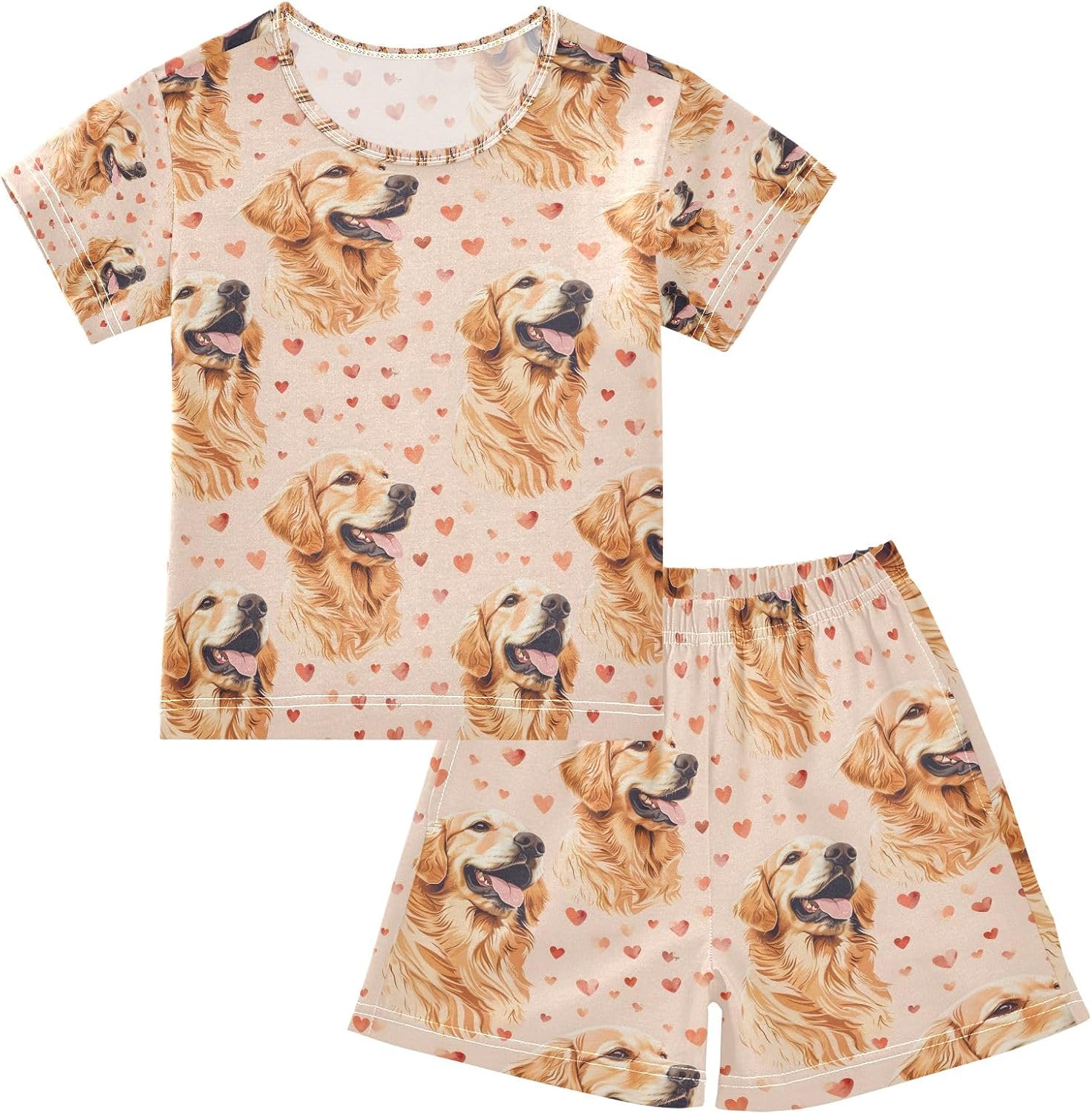 senya Pirate Skull Summer Pajamas Set Short Cotton Sleepwear 2 Piece