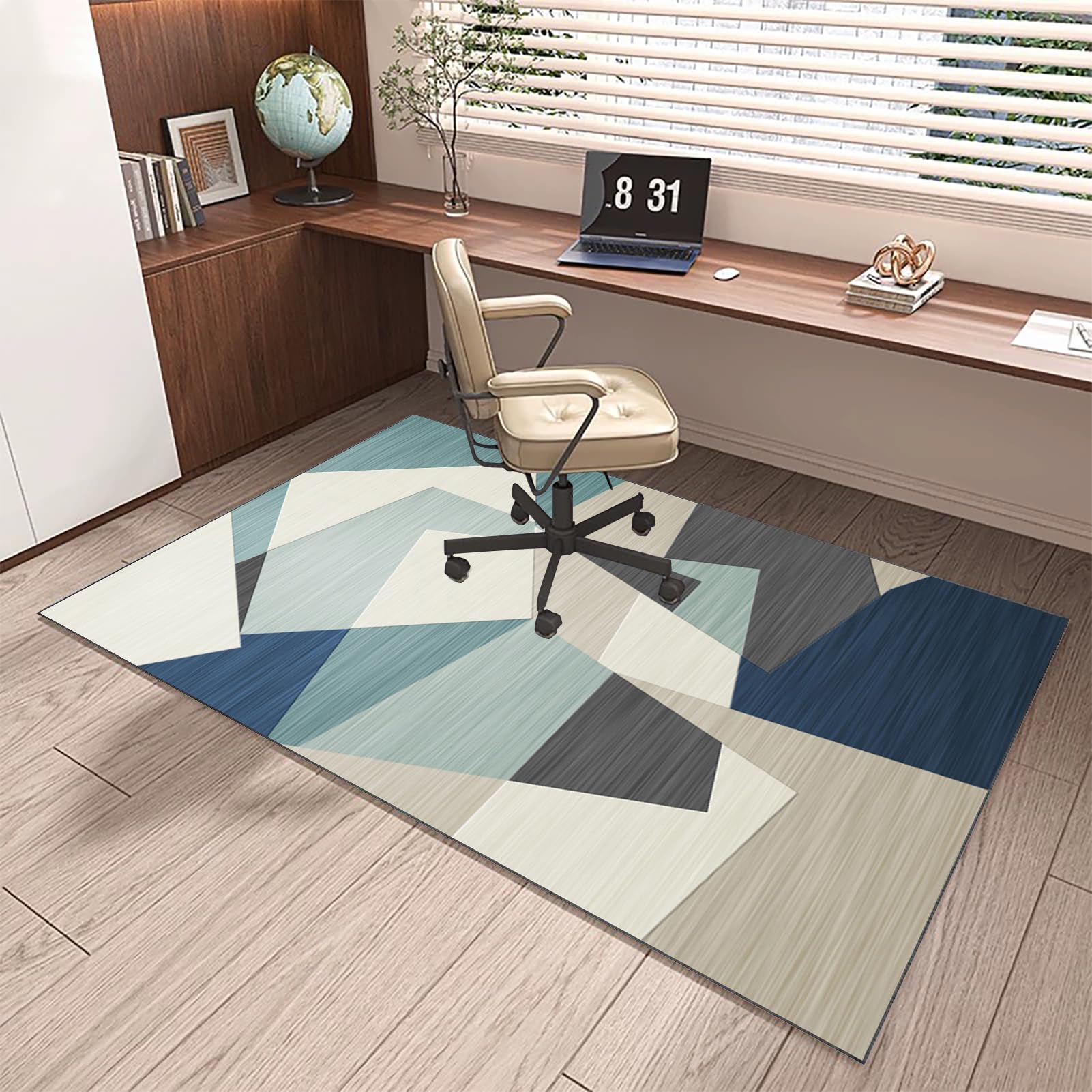 JaevKwzy Chair mat for Hard Floors Heavy Duty Office Chair Mats for Carpeted and Hardwood Floor Carpet Protector Chair Mat Floor Mats Wood/Tile Protection Mat for Office & Home 80 x 120 cm - Image 3