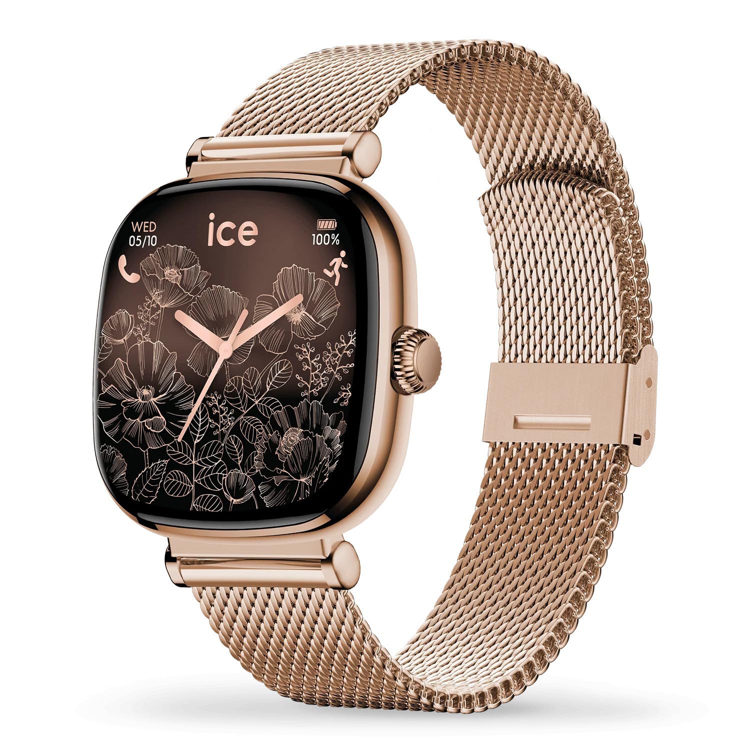 Ice-Watch - ICE smart 2.0 - Orologio connesso quadrato da donna con cinturino in acciaio inossidabile (1,70 pollici)