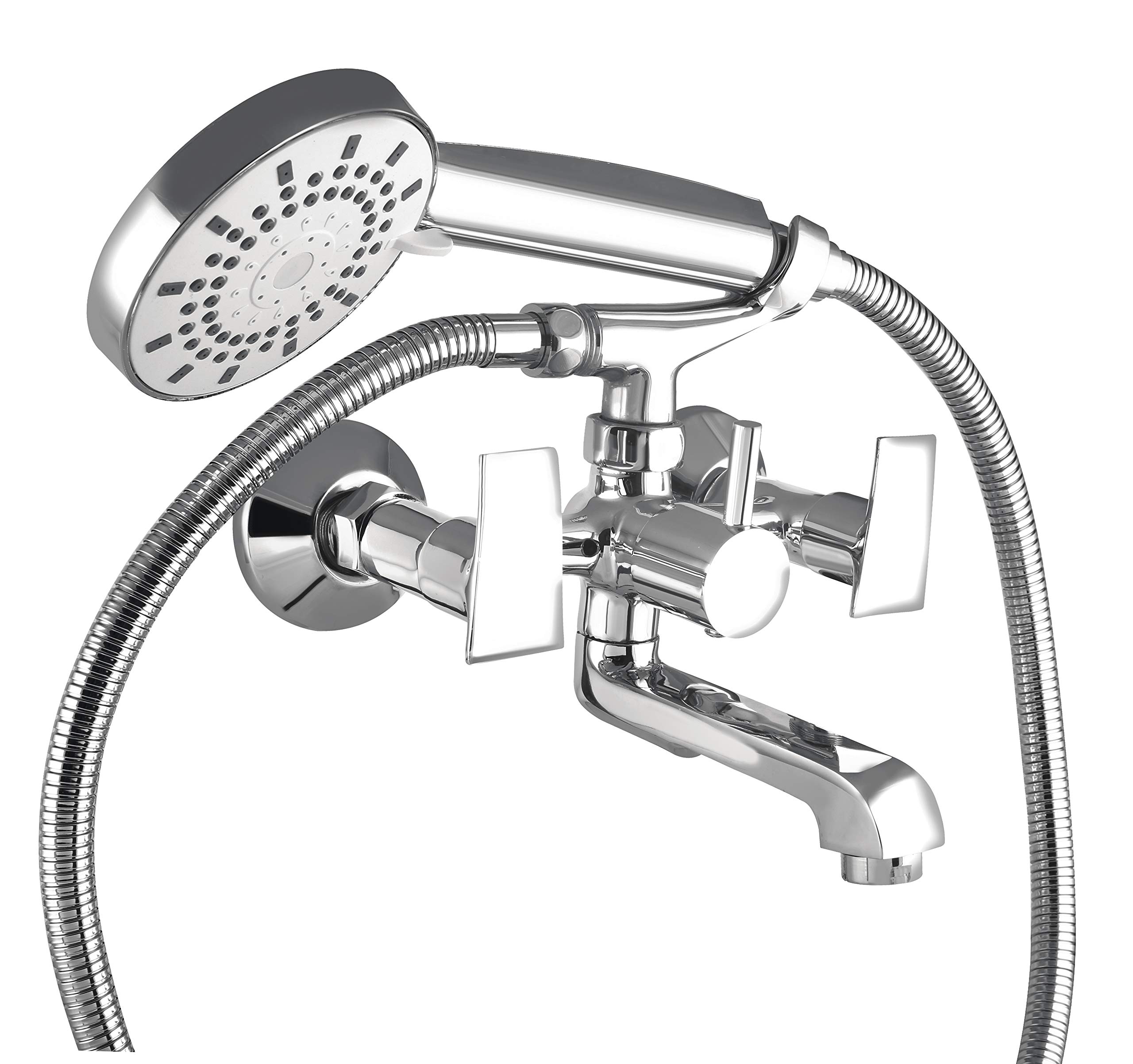 10X Brass Wall Mixer 2 in 1 for Bathroom WM-7372 with Crutch & Hand Shower with 1 Meter Tube (B085C8T777) Amazon Price History, Amazon Price Tracker