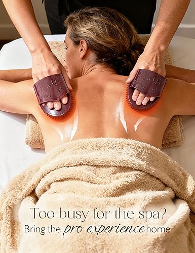 Miniatura 6 de Cepillo Meridiano de 2 piezas, cepillo corporal de doble uso para limpieza profunda, exfoliación, drenaje reafirmante y linfático, modelado corporal