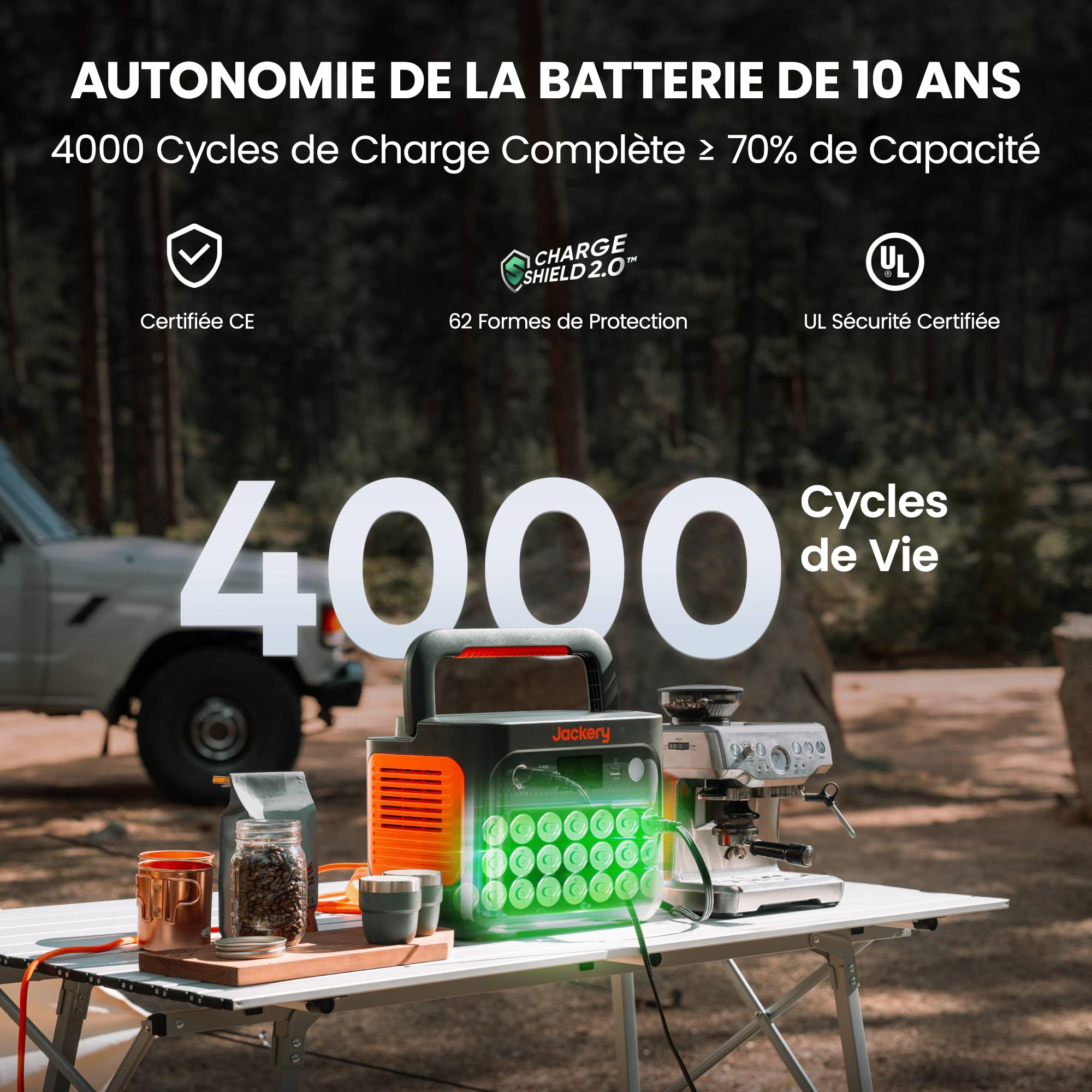 Station Électrique Portable Jackery Explorer 1000 v2, 1070Wh Batterie LiFePO4, 1500W Sortie, 6 Ports CA/CC USB-C/A, Charge Rapide 1H, Générateur Solaire pour Plein Air, Camping, Urgence