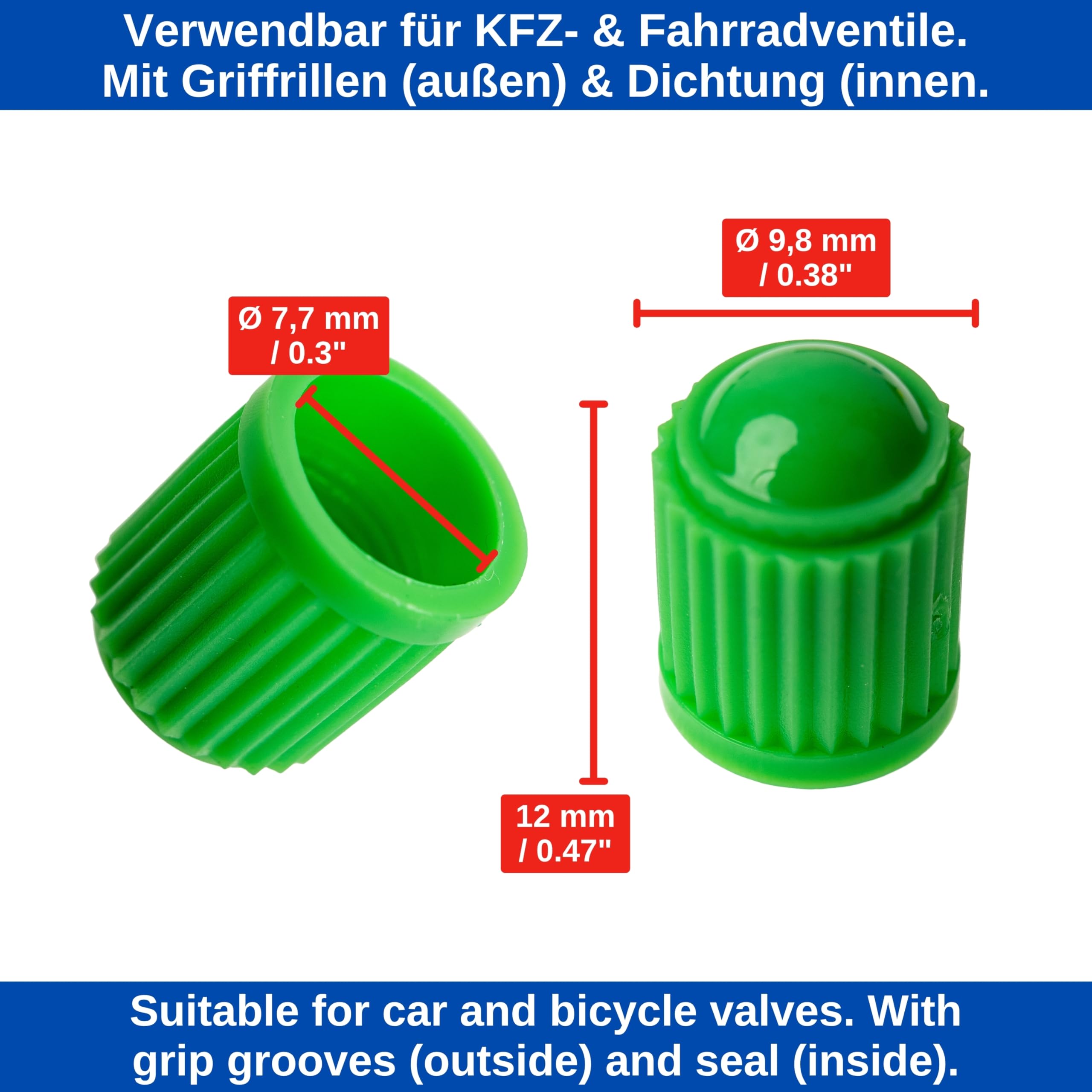 LEGA PRESTA Tappi Valvola Verde Coperchi Polvere Bici Strada Cicli Tubi