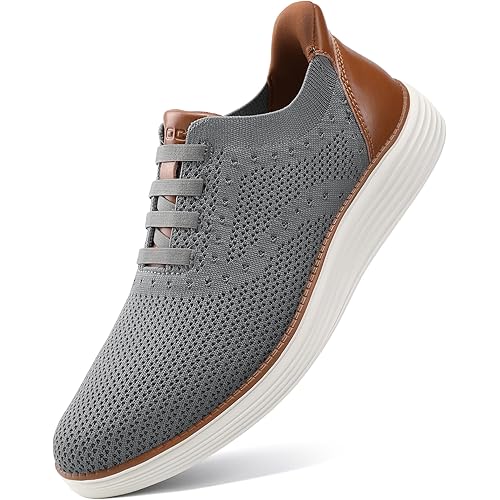 VILOCY Men's Slip on Casual Dress Tennis Walking Shoes Ease in Laceless Fashion Sneakers Breeze Business Oxfords