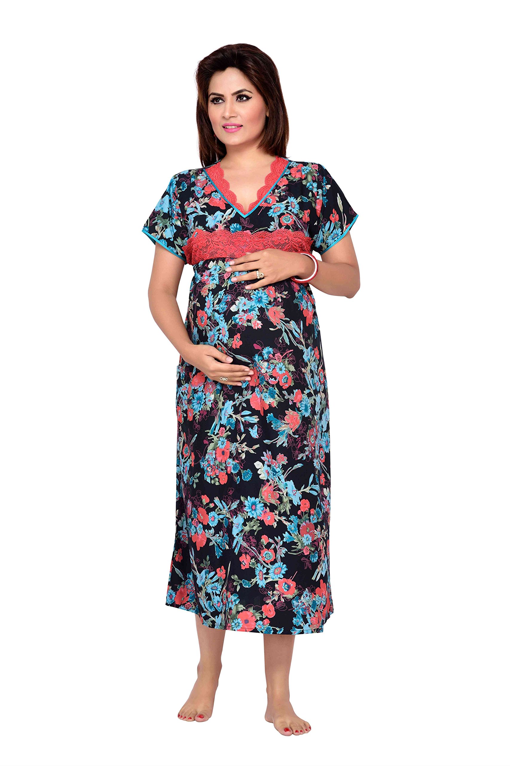 soulemo Womens Premium Feeding/Nursing/Maternity Dress Rayon Fabric 560-picture-24