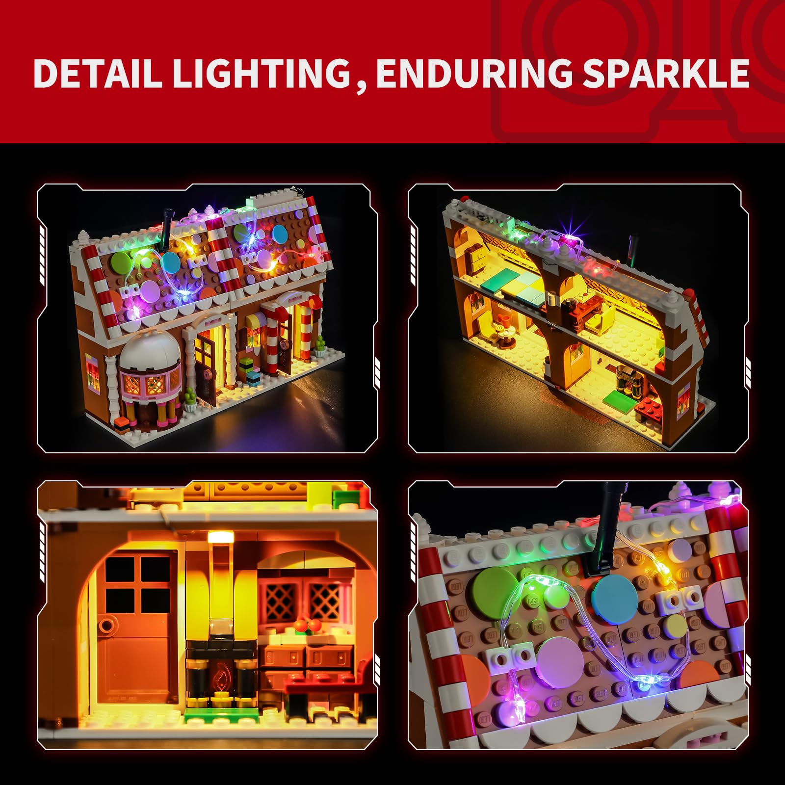 BRIKSMAX 2.0 Light Kit Compatible with Lego Festive Gingerbread House 40809 Building Sets- LED Lighting Kits (Accessories Only) - Image 3