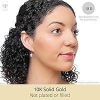 Vista 2 de Pendientes de oro blanco de 10k para mujer