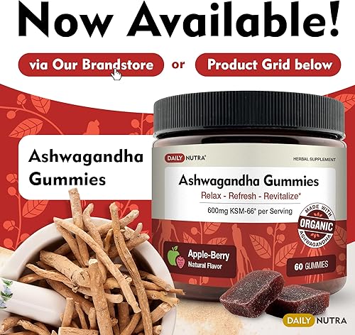 Miniatura 7 de KSM-66 Ashwagandha de DailyNutra - Extracto de raíz orgánica de 600 mg - Suplemento de alta potencia con 5 de Withanolides  Alivio del estrés