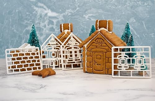 Miniatura 2 de Cortador de galletas de jengibre para casa de Navidad, 1 juego - Bakerlogy