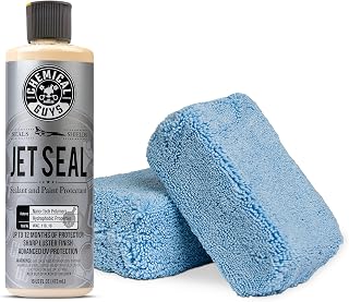 Chemical Guys JetSeal Sealant and Paint Protectant Kit with 2 Applicator Pads: Durable Synthetic Protection for Cars, Trucks, Motorcycles, RVs, and More, Creates High Gloss Mirror Shine Finish