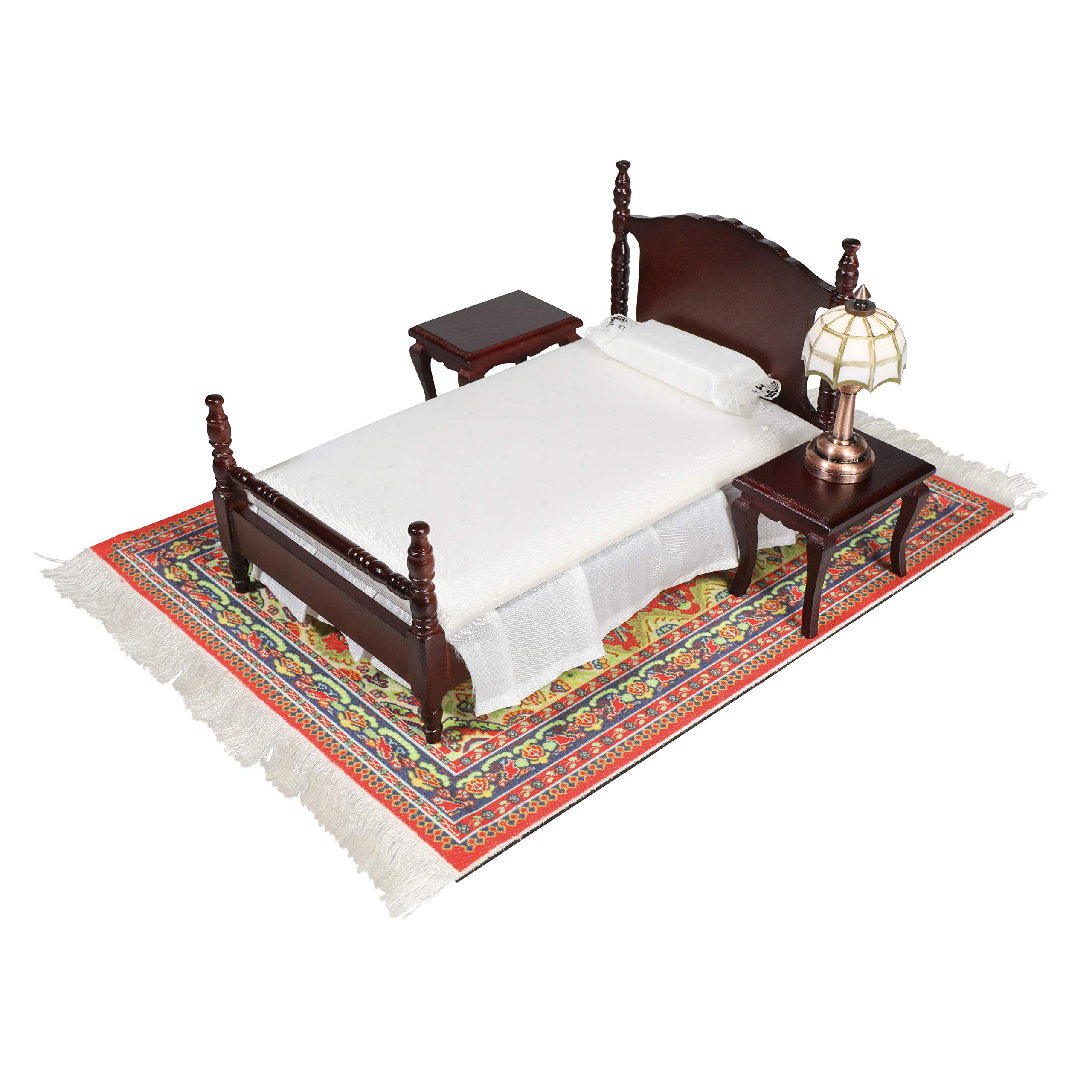 Juego de 2 alfombras para casa de muñecas, accesorios de casa de muñecas en miniatura, alfombras de 10 x 7 pulgadas, rectangulares, decoración de alfombras de muebles de juguete 8