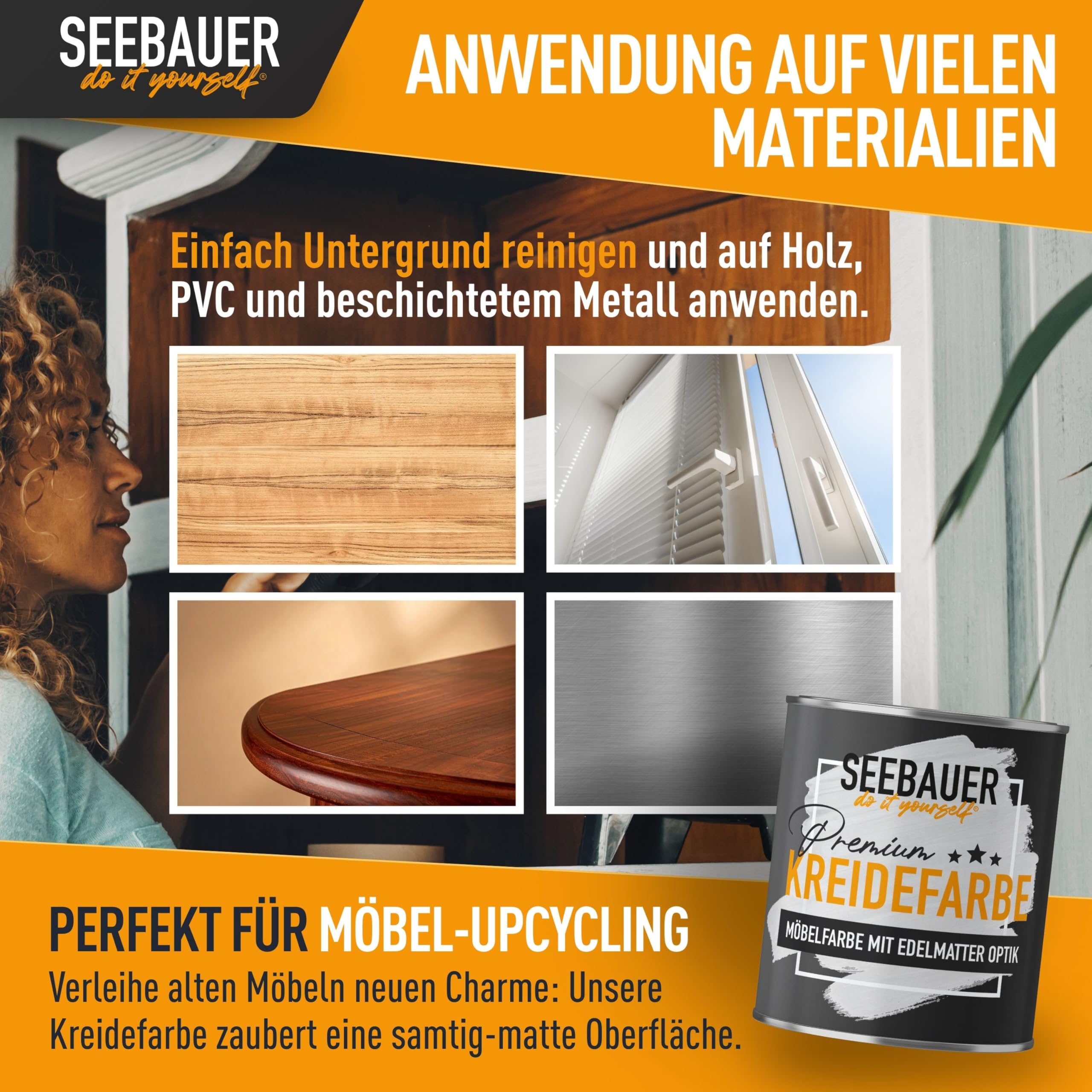 Kreidefarbe für Möbel Grau 750ml Graphite Grey Möbelfarbe ohne Schleifen Holzfarbe extra matt hohe Deckkraft