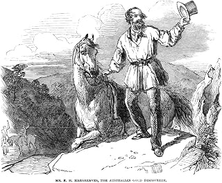 Edward Hammond Hargraves N(1816-1891) Australian Rancher And Prospector Traditionally Credited With The Discovery Of Gold In Australia In 1851 Wood Engraving 1851 Poster Print by (24 x 36)