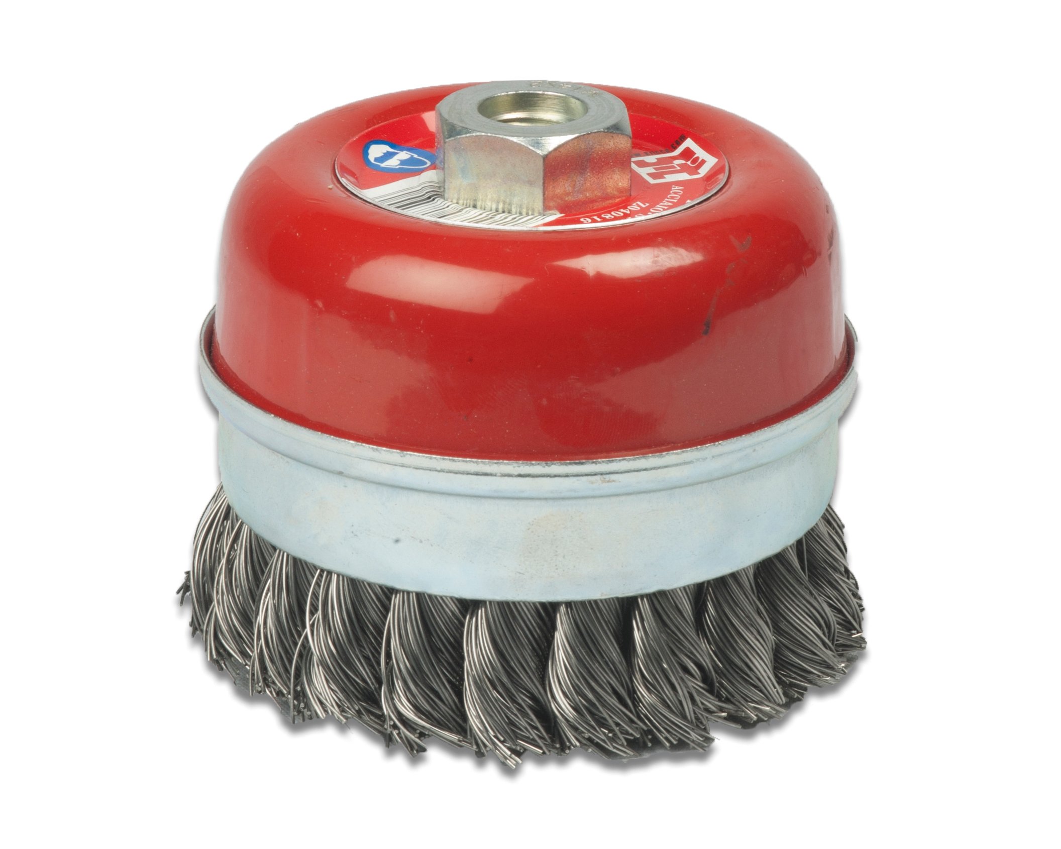 Brosse de tasse tressée Ø 85 mm Cevik ittu85 axe M14 tresse 22