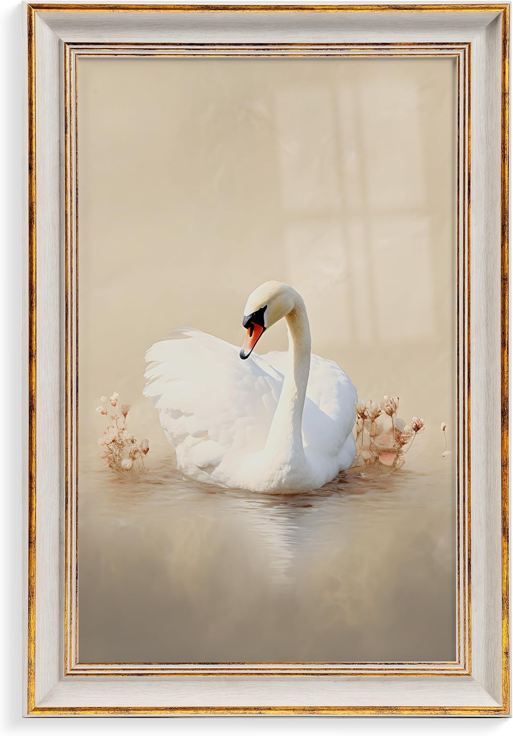 Afuly 11x17 Picture Frame Vintage Picture Frames Retro White Gold Photo Frames Gifts Wall Hang Home Decor Wedding Birthday Anniversary for Family Grandma Mom Women