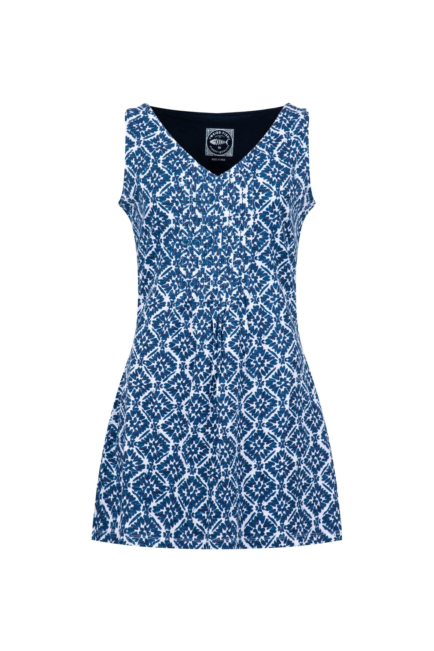 Weird Fish Women's Tunic Top - Jersey - Mid Blue - Size 14