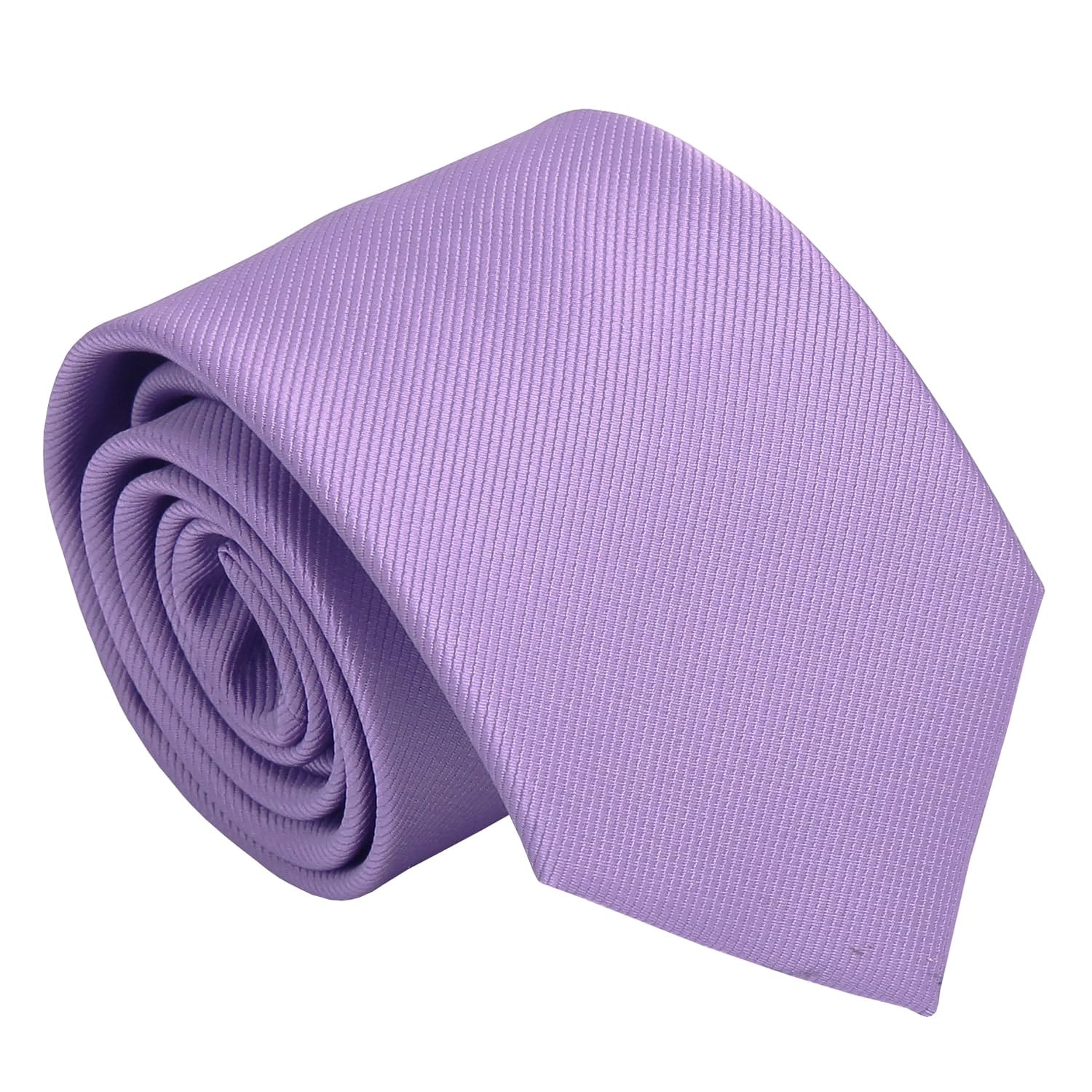 DQT Boys Plain Twill Tie – Classic Wedding & Formal Necktie - Lilac