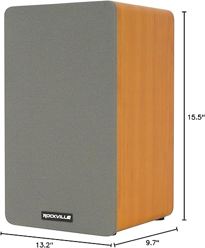 Miniatura 10 de Rockville RockShelf 54C V2 360W - Altavoces de madera para estantería de 5.25 pulgadas, 4 ohmios, woofer audiófilo, tweeter de seda, montaje en