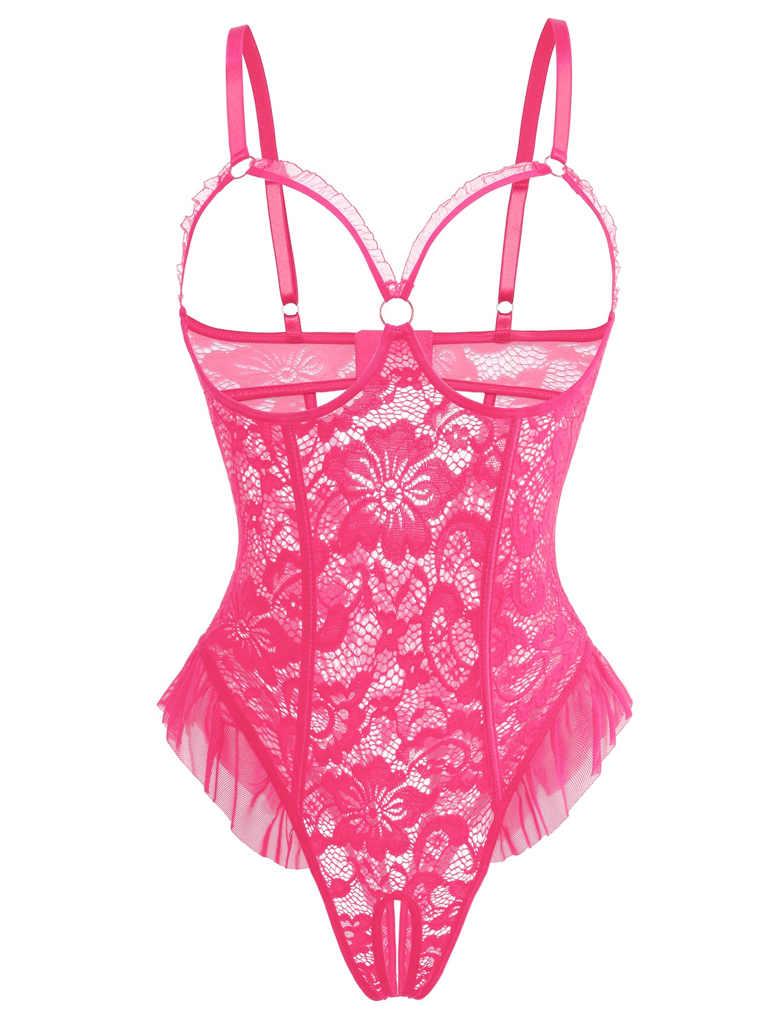 Avidlove Women One Piece Lingerie Sexy Lace Babydoll Mini Bodysuit