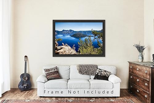 Miniatura 5 de Pacific Northwest Photography Print (Not Framed) Picture of Crater Lake on Summer Day in Oregon Cascade Mountains Wall Art Nature Decor (11" x 14")