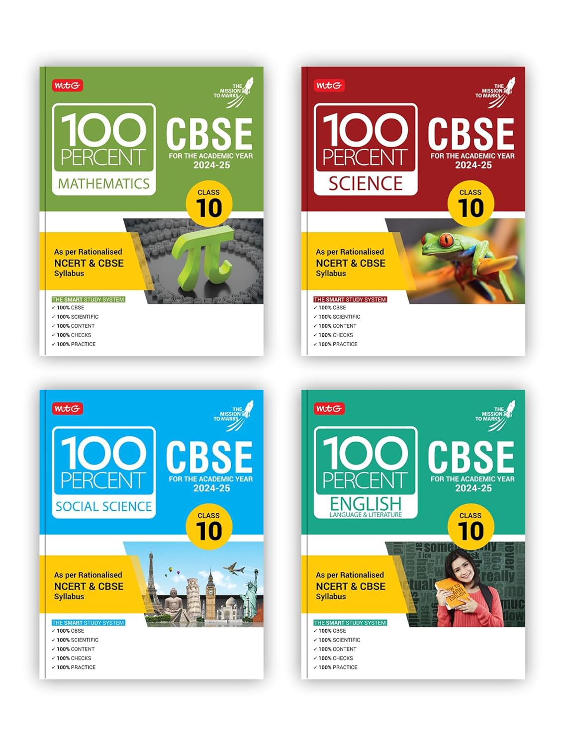 MTG 100 Percent Mathematics, Science, English & Social-Science For ...