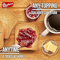 Vista 5 de Bauducco Toast Baked with Whole Wheat - Pan tostado delicioso, ligero y crujiente - Tostadas de desayuno y pan sándwich listo para comer - Sin