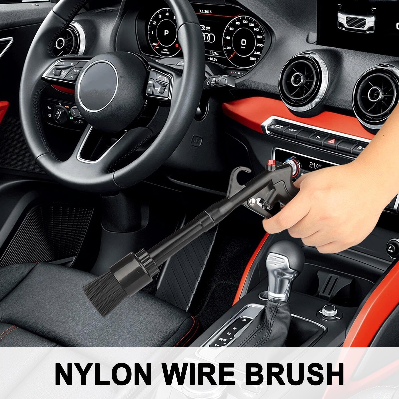 High Pressure Car Blower for Door Handles -Car Cleaning Blower Air | High Pressure for Door Handles Interior, Vents, Tires | Spraying Washing Tool for Seats