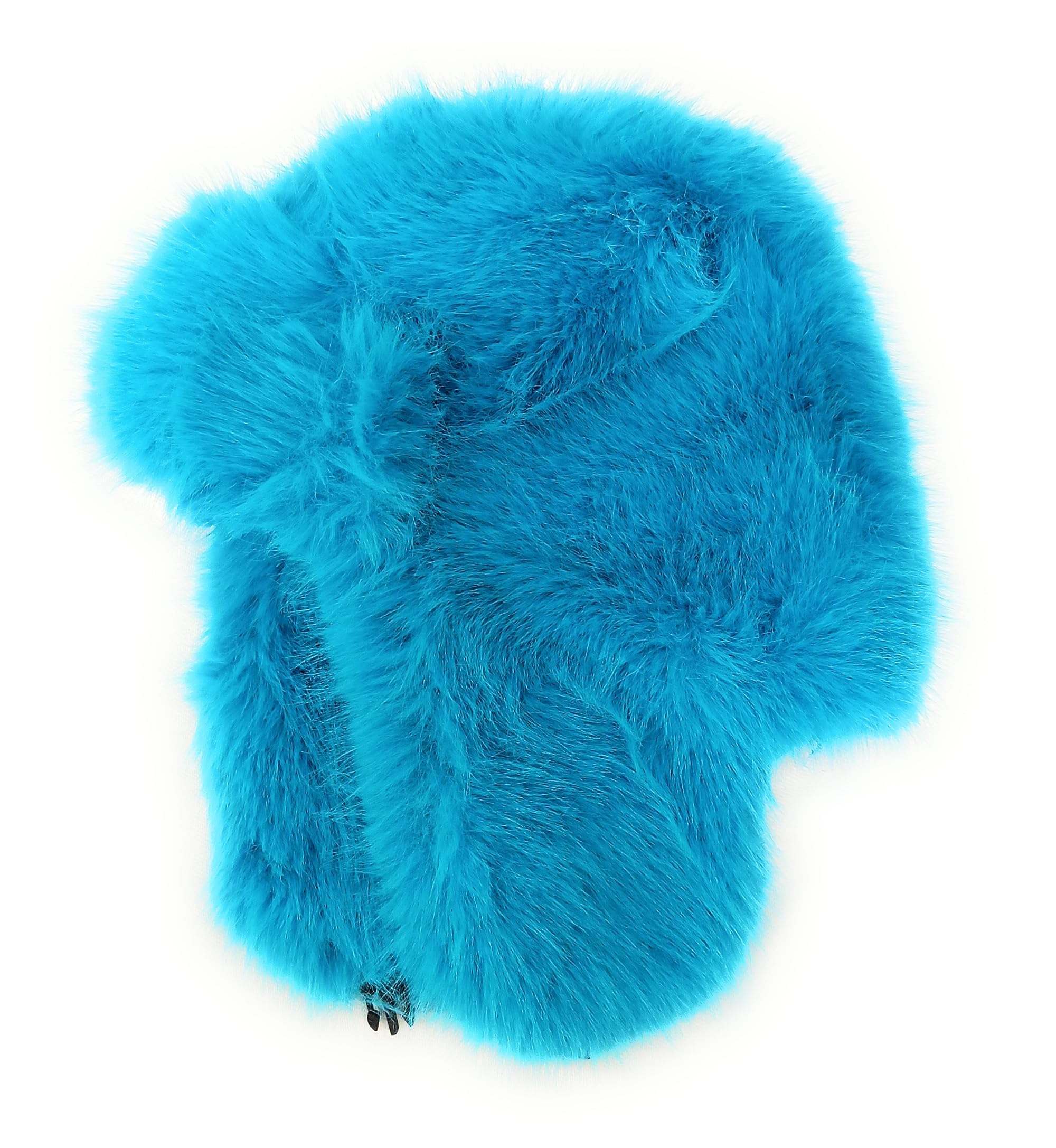 KGM Accessories New Super Fluffy Trapper Hat Soft Fleecy Faux Fur hat - Womens Mens Winter Hats (UK, Alpha, One Size, Turquoise)