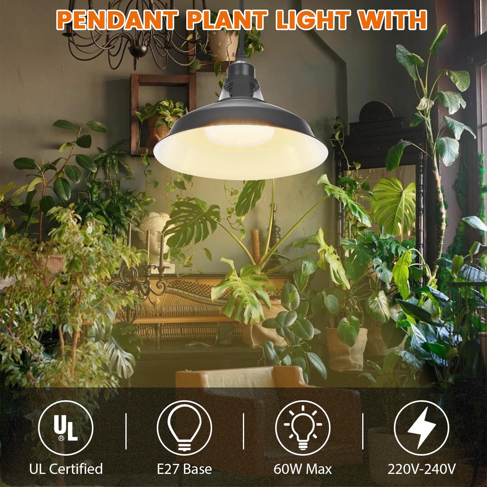 Lampa wisząca TopDirect, lampa zewnętrzna vintage, metalowa, E27, 5m kabel, przełącznik, do ogrodu, domku ogrodowego, przedsionka