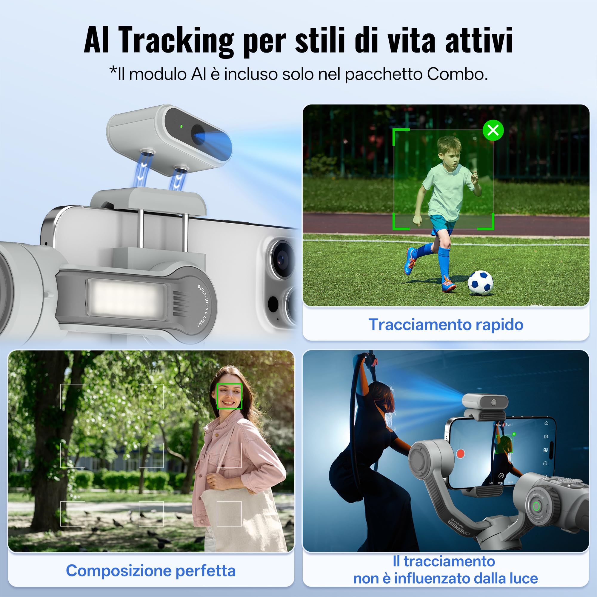 ZHIYUN Cinepeer Smooth 5E Combo Stabilizzatore - Dettaglio