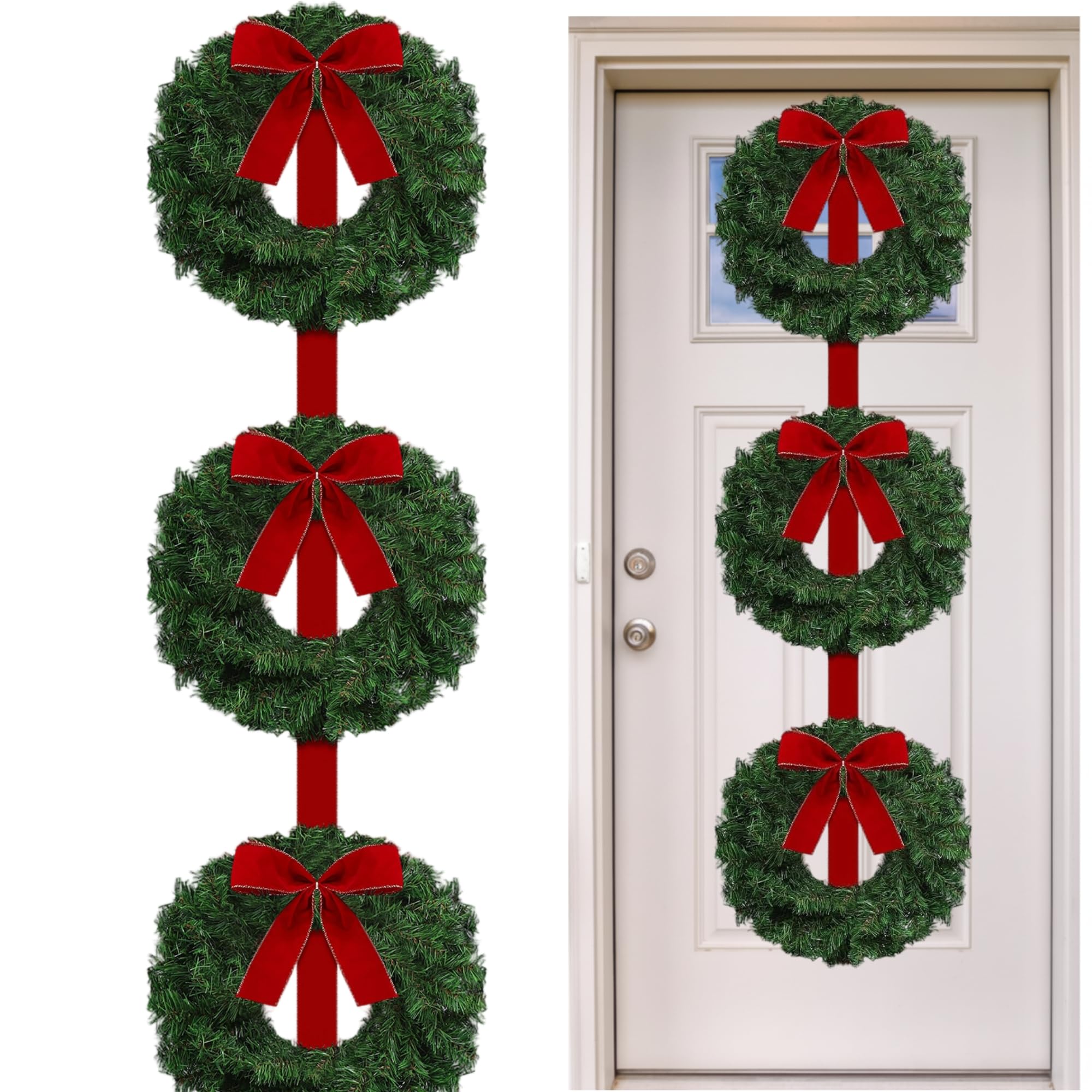Amazon.com: Suncalla Artificial Christmas Wreath 63