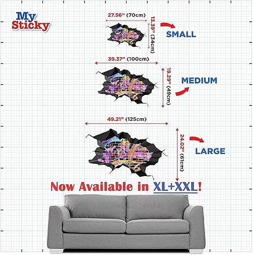 Miniatura 5 de Calcomanía de pared personalizada con nombre de graffiti en 3D, calcomanía decorativa de vinilo para decoración de vinilo, extraíble, despegar y