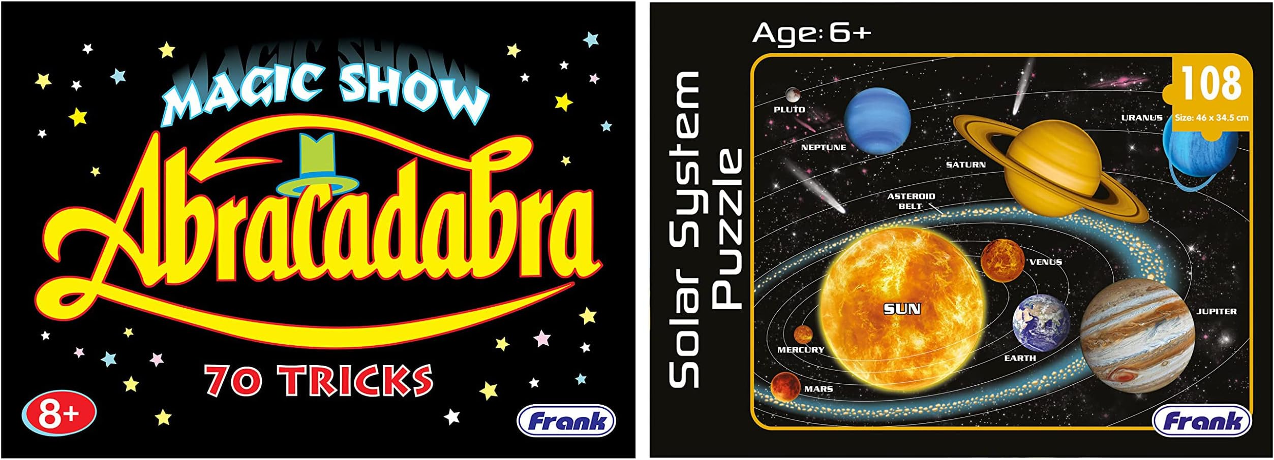 Frank Abracadabra Magic Show Game & Frank Solar System Outer Space Puzzle (Multicolor, Pack of 1), Kid
