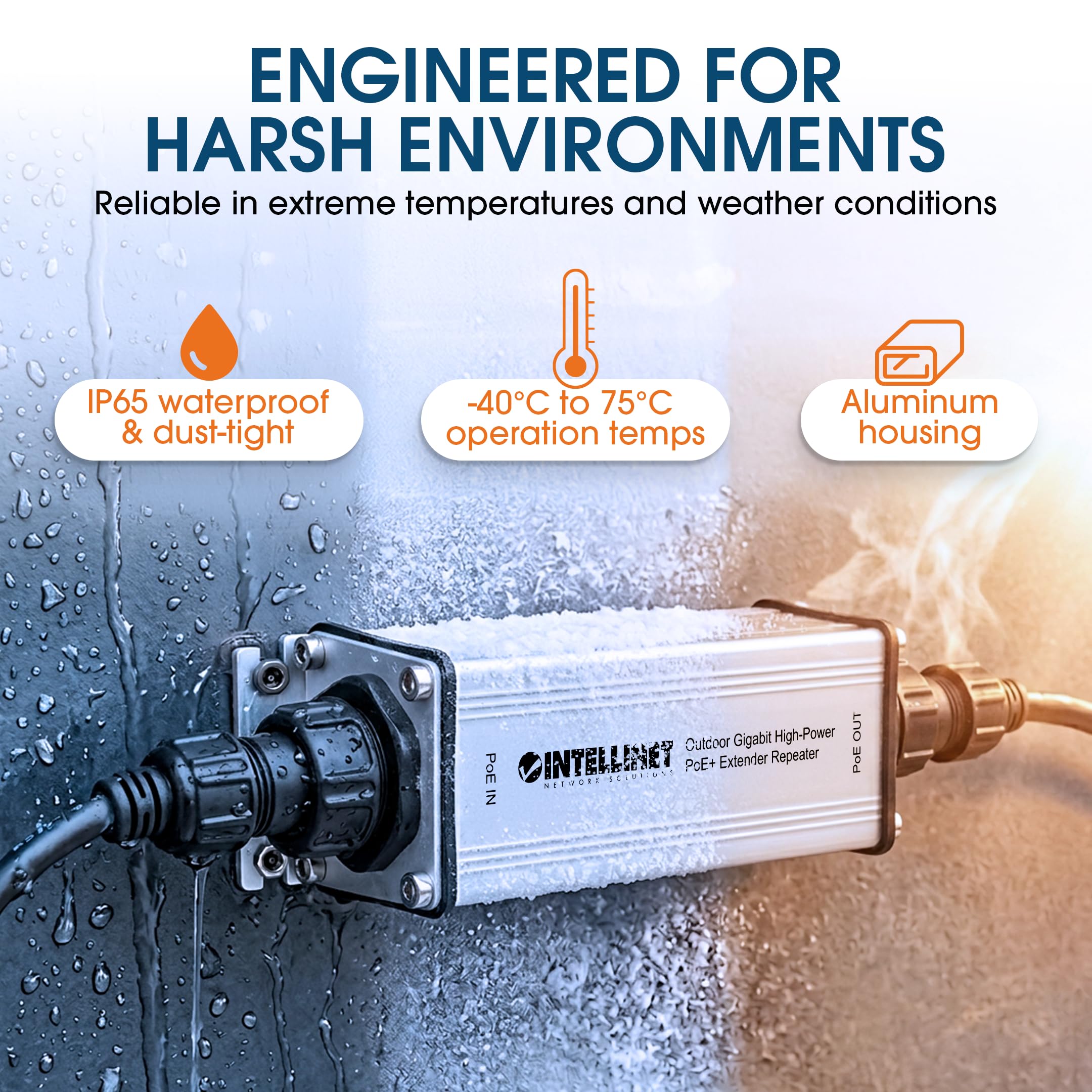 Extender Repeater PoE + Gigabit high-power pour extérieur