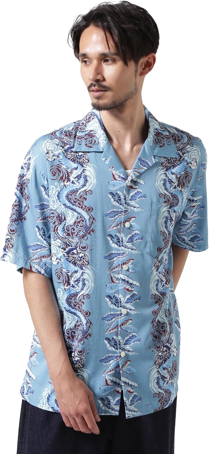Amazon.co.jp: [アヴィレックス] ALOHA SHIRT DRAGON RISE