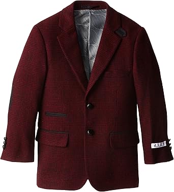 wool blend plaid blazer