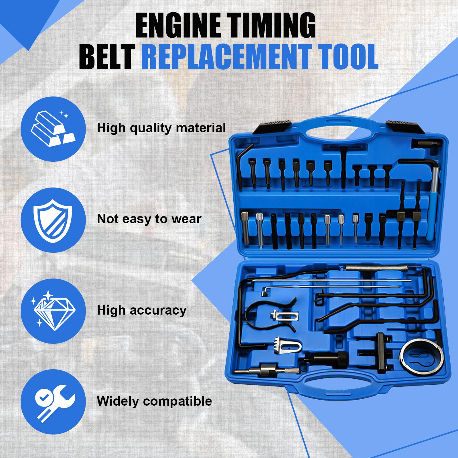 Kit Messa in Fase Motore Strumento Regolazione di Bloccaggio Dell'albero a Cameo Compatibile con Peugeot, C-itroen, PSA Diesel und Benzin Dual TDI HDI PSA 4086