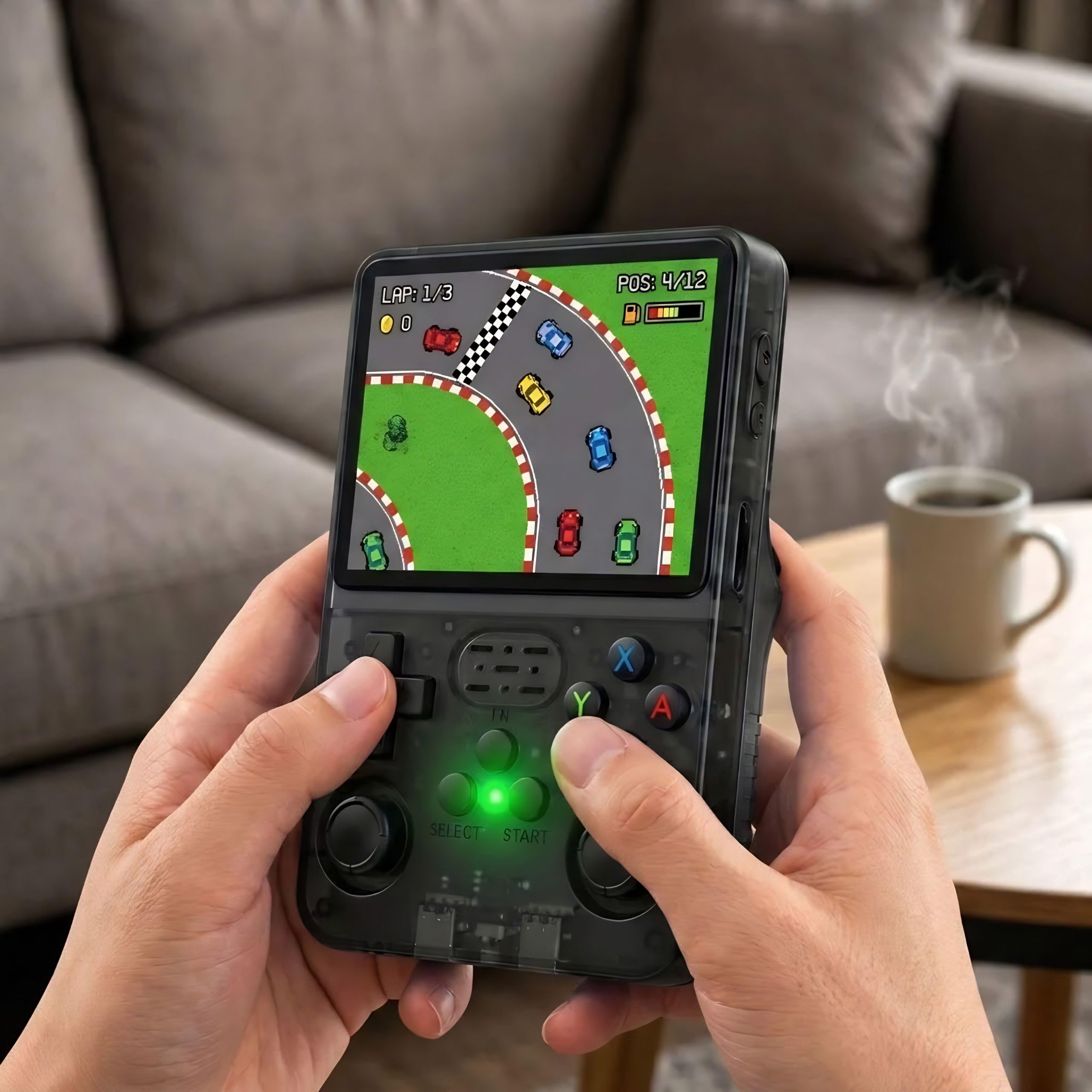 Consola Retro Portatil con 20.000 Juegos - Versión 2025- Mini Consola Arcade - Juegos de PS1, PSP, N64, NDS, SuperN, GameB, GBA, NeoG, etc. - Pantall HD 3.5' 640 * 480 - Rechace Imitaciones (Negro)
