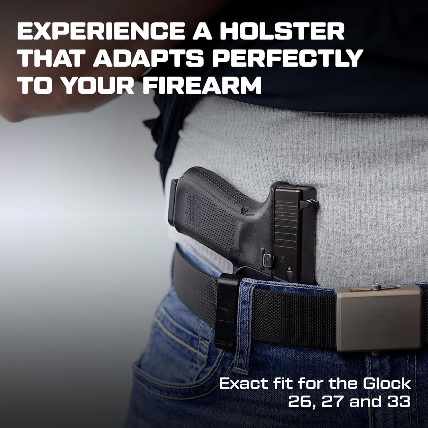 Holster for Glock 26 27 33 - OWB Holster for Concealed Carry/Custom fit to Your Gun - Outside the Waistband - Comfort and Concealment - EDC - Gun Holster