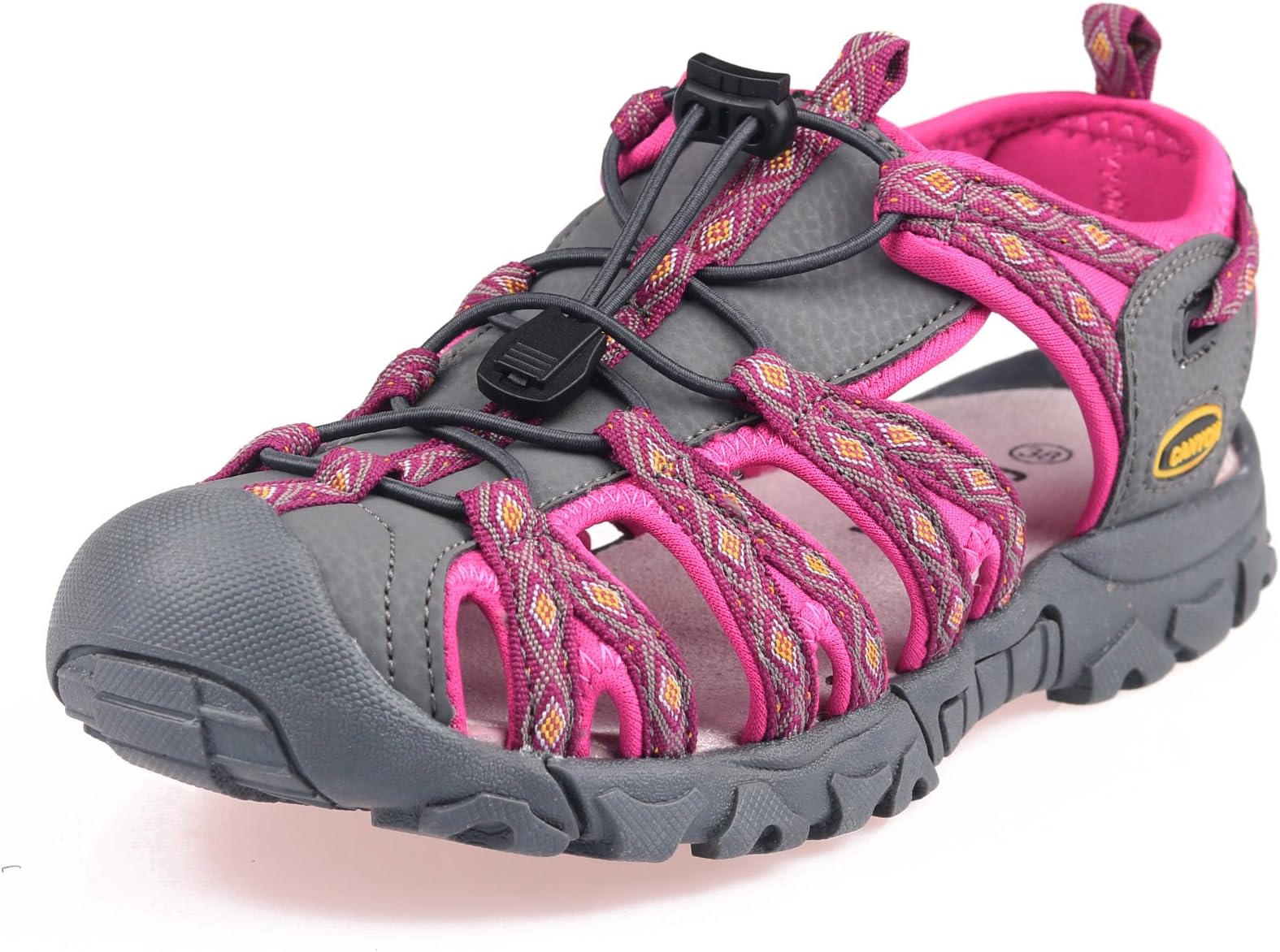 GRITION Women's Sport Sandals Summer Closed Toe Trainer Slip On Soft Anti-Slip Quick Dry Comfortable for Trekking Outdoor Walking Athletic Hiking Shoes Pink（8 US/39 EU）