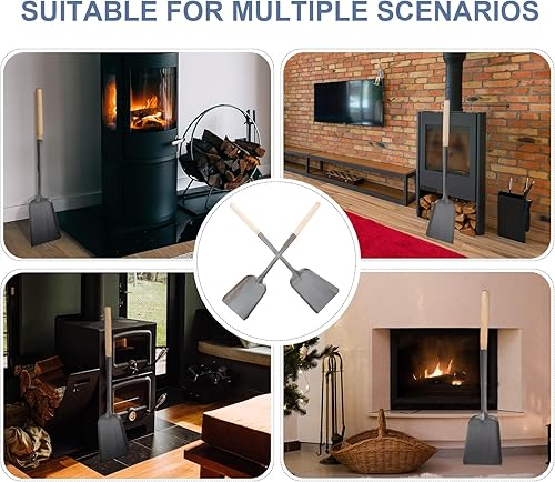 Miniatura 8 de Garneck Pala de hollín Pala de chimenea Estufa de leña Pala de cenizas Chimenea Poker Pala de cenizas Pala de carbón Pala de carbón Limpiador de