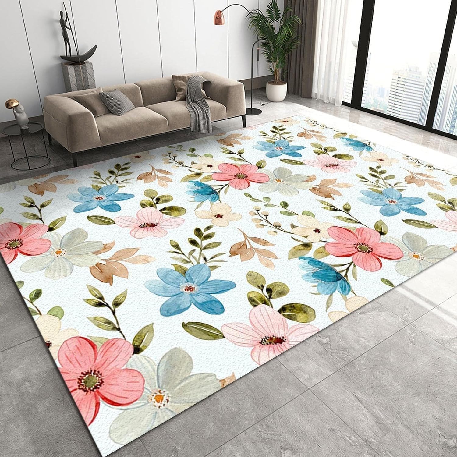 Tapis antidérapant lavable pour éliminer le froid au sol dans la chambre ou le salon