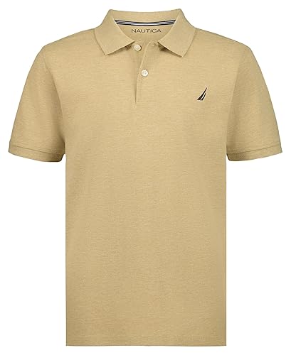 Boys' Short Sleeve Anchor Polo, Button Closure, Soft & Comfortable,