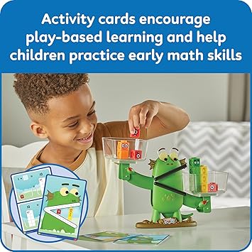 hand2mind Numberblocks Blockzee Balance Activity Set, 61 MathLink Cubes, Balance Scale, Educational Math Manipulatives, Numbers for Toddlers, Preschool Learning Activities, Birthday Gifts for Kids