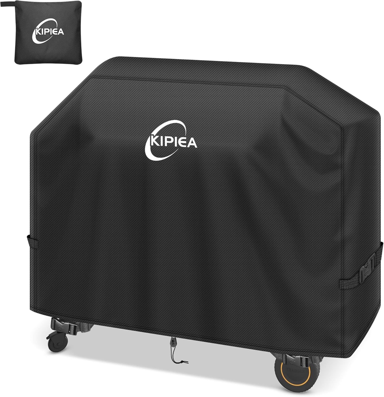 Kipiea Heavy Duty Grill Cover for Traeger Timberline 1300, 600D Oxford Fabric Wood Pellet Smoker Covers Waterproof & Windproof, Pellet BBQ Grill Cover for Outside Anti-UV, No Tear, No Fading