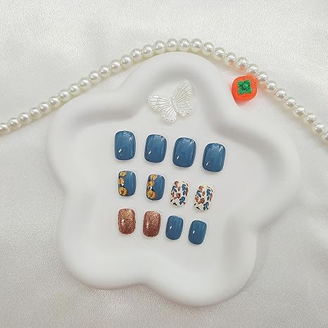 🍂🍁 Thanksgiving Nails: Fall Leaves & Pumpkin Press-on Nails 🎃