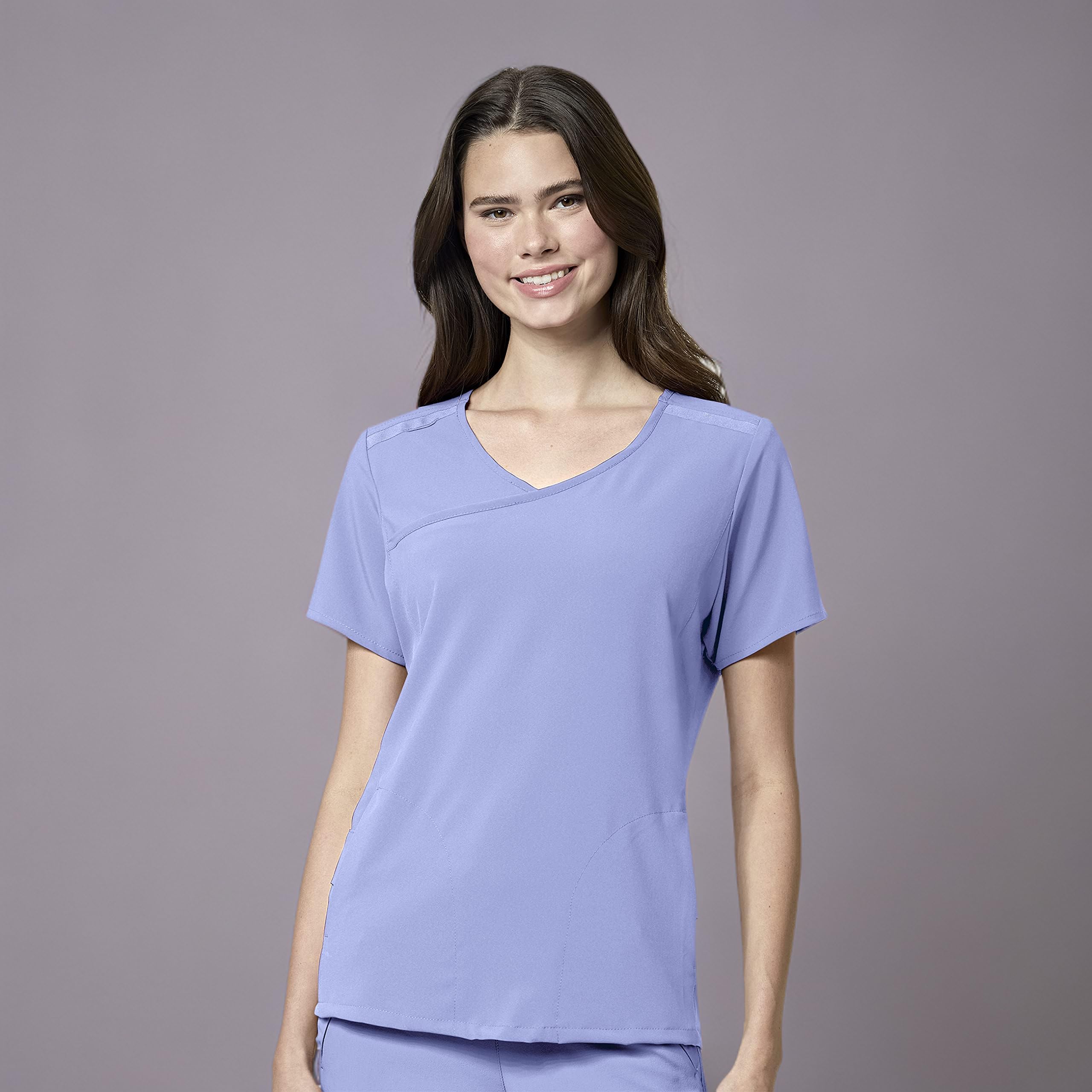 WonderWink Womens Renew Women's Mock Wrap Scrub Top